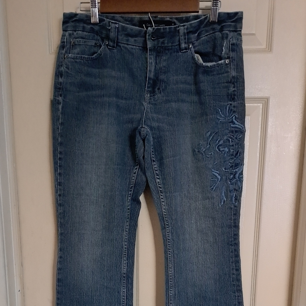 Calvin Klein size 10 jeans embroidery on leg 5/$25